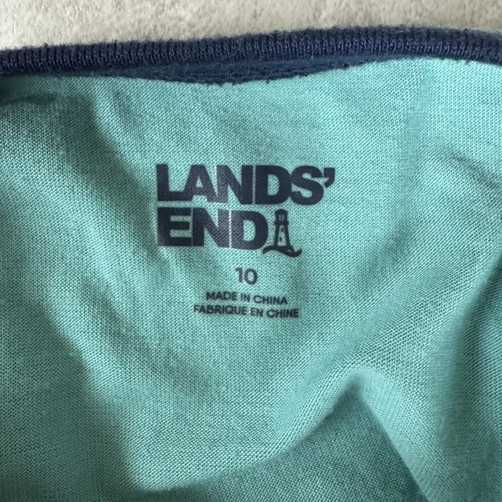Lands End Dog Graphic Kids Pajama Set Unisex 10